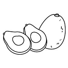 Avocado Coloring Page