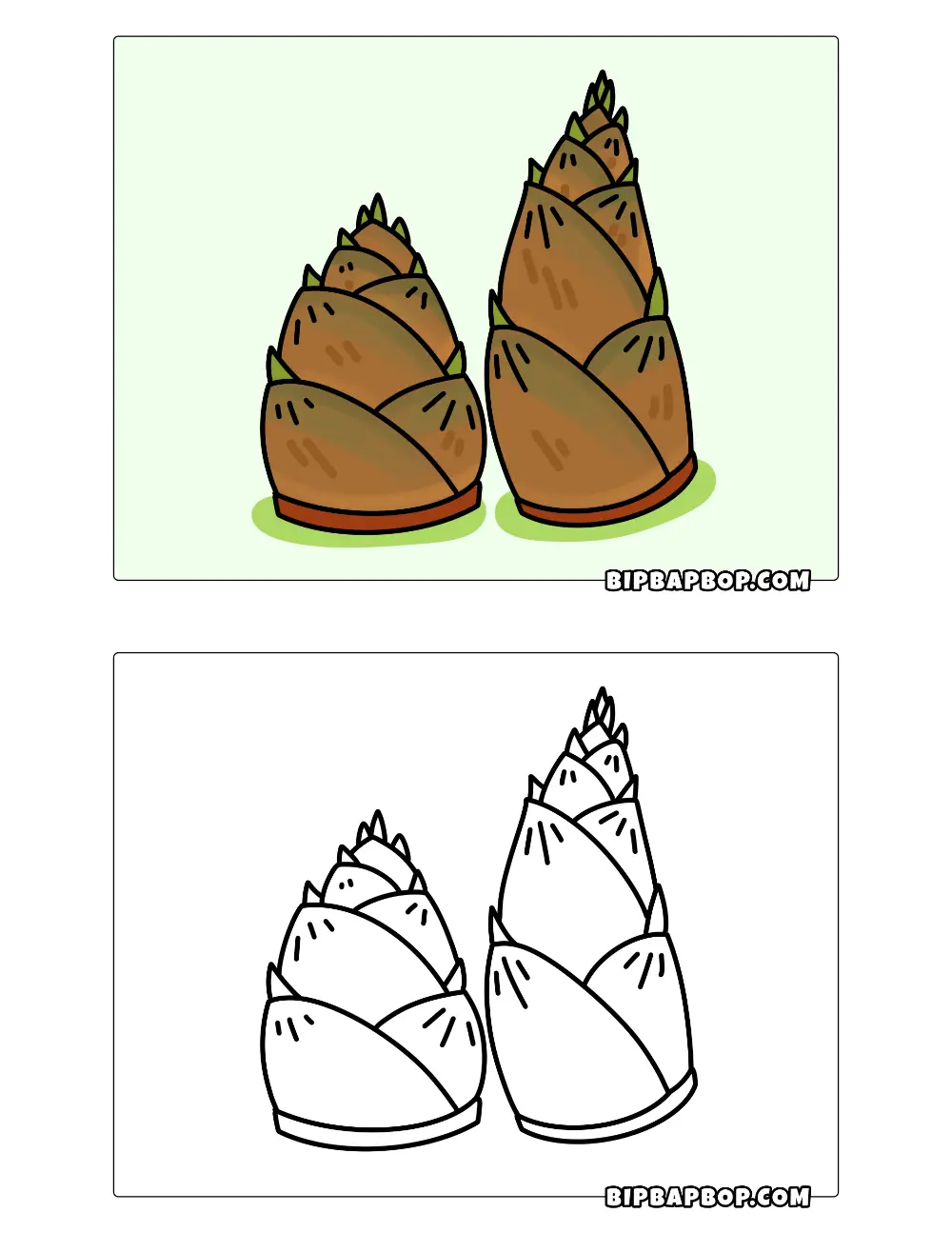 Bamboo Shoot Coloring Page