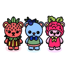 Bear-ries Coloring Page