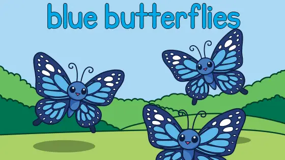 Blue Butterflies Printable