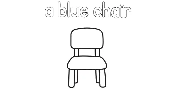 A Blue Chair Coloring Page