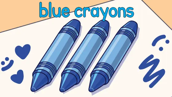 Blue Crayons Printable