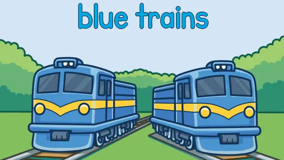 Blue Trains Printable