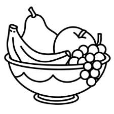 Bowl Of Fruit Coloring Page