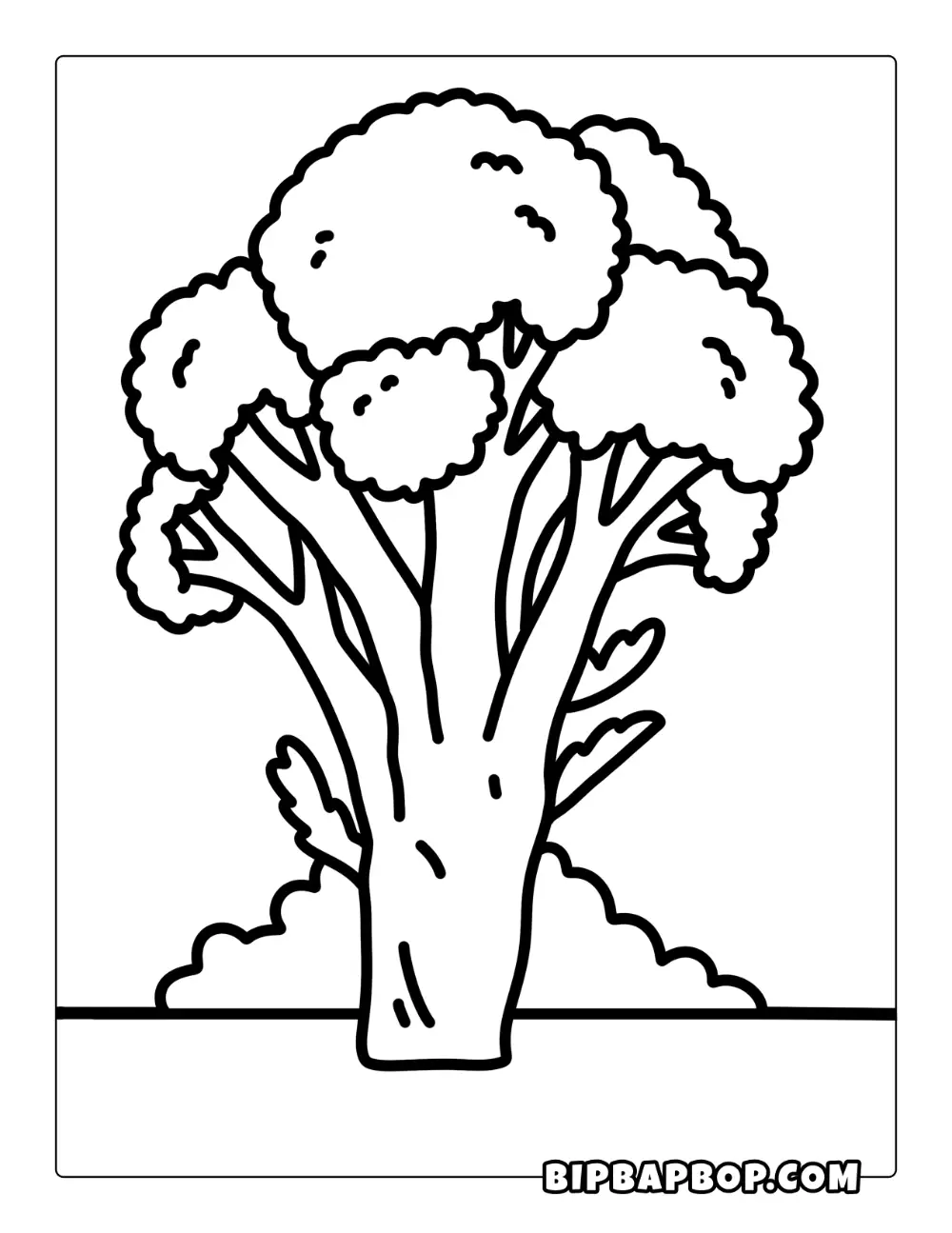 Broccoli Coloring Page