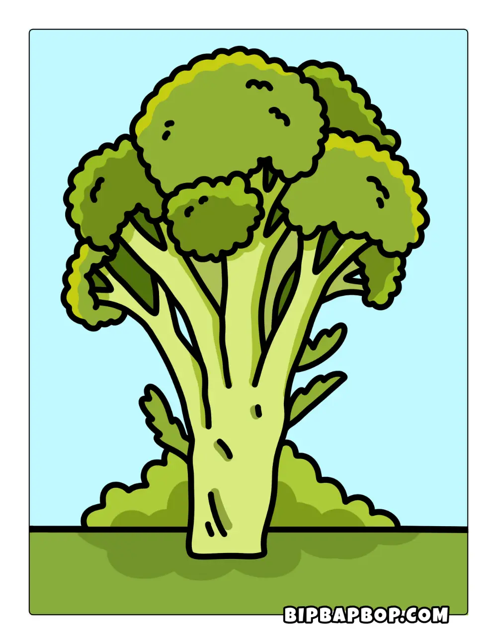 Broccoli Coloring Page