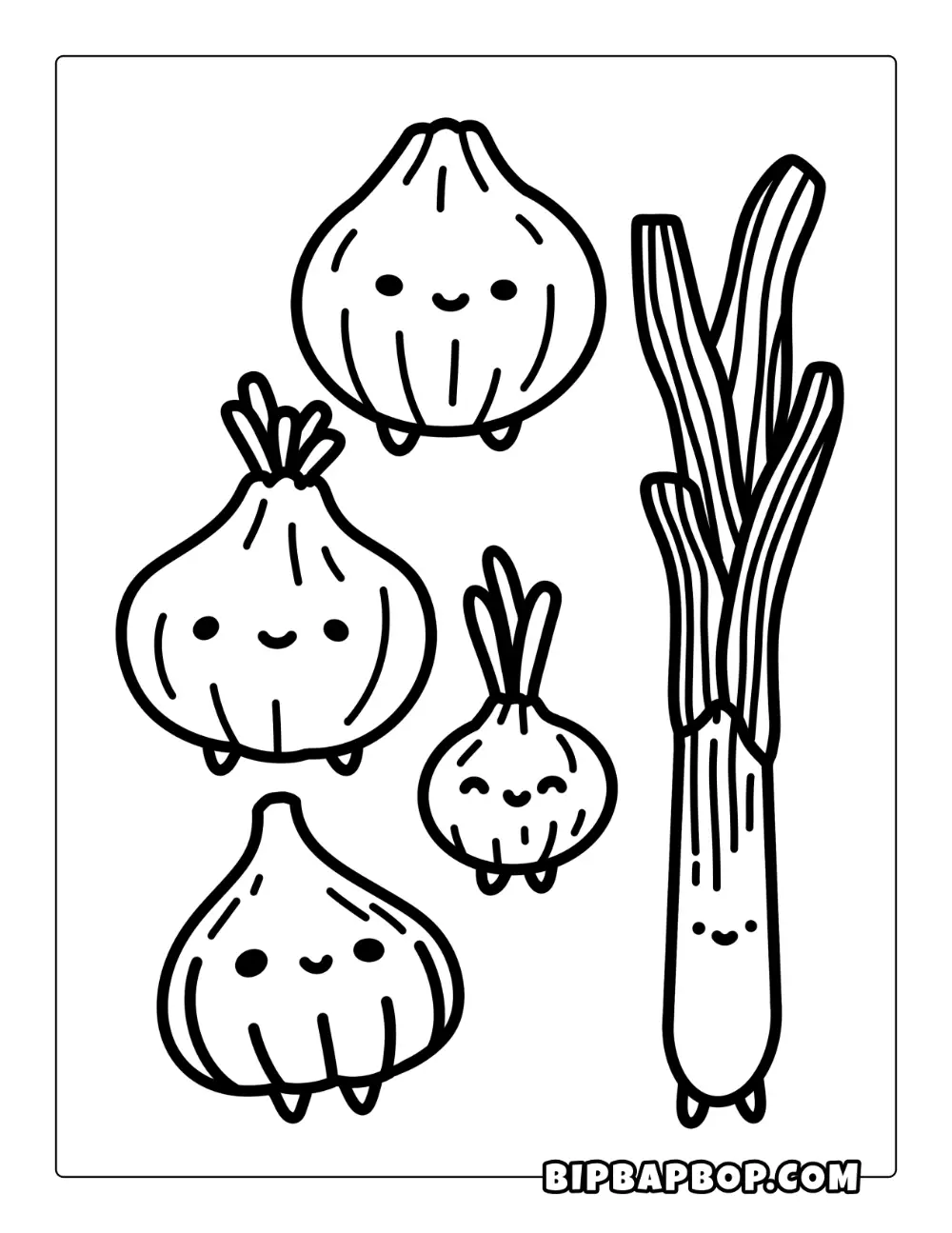 Bulb Vegetables Coloring Page