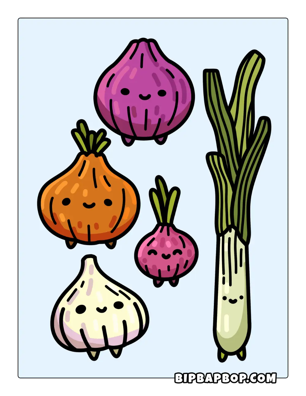 Bulb Vegetables Coloring Page