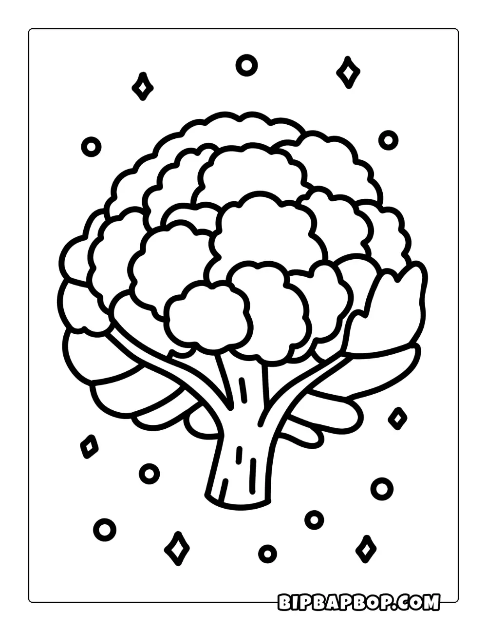 Cauliflower Coloring Page
