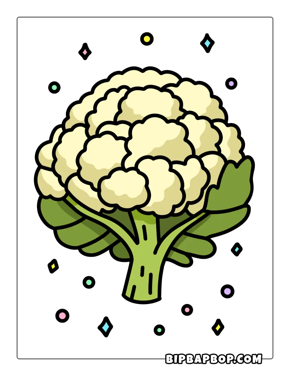 Cauliflower Coloring Page