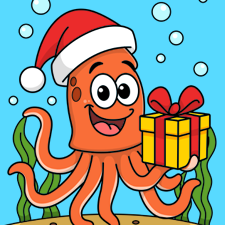 Christmas Squid Printable