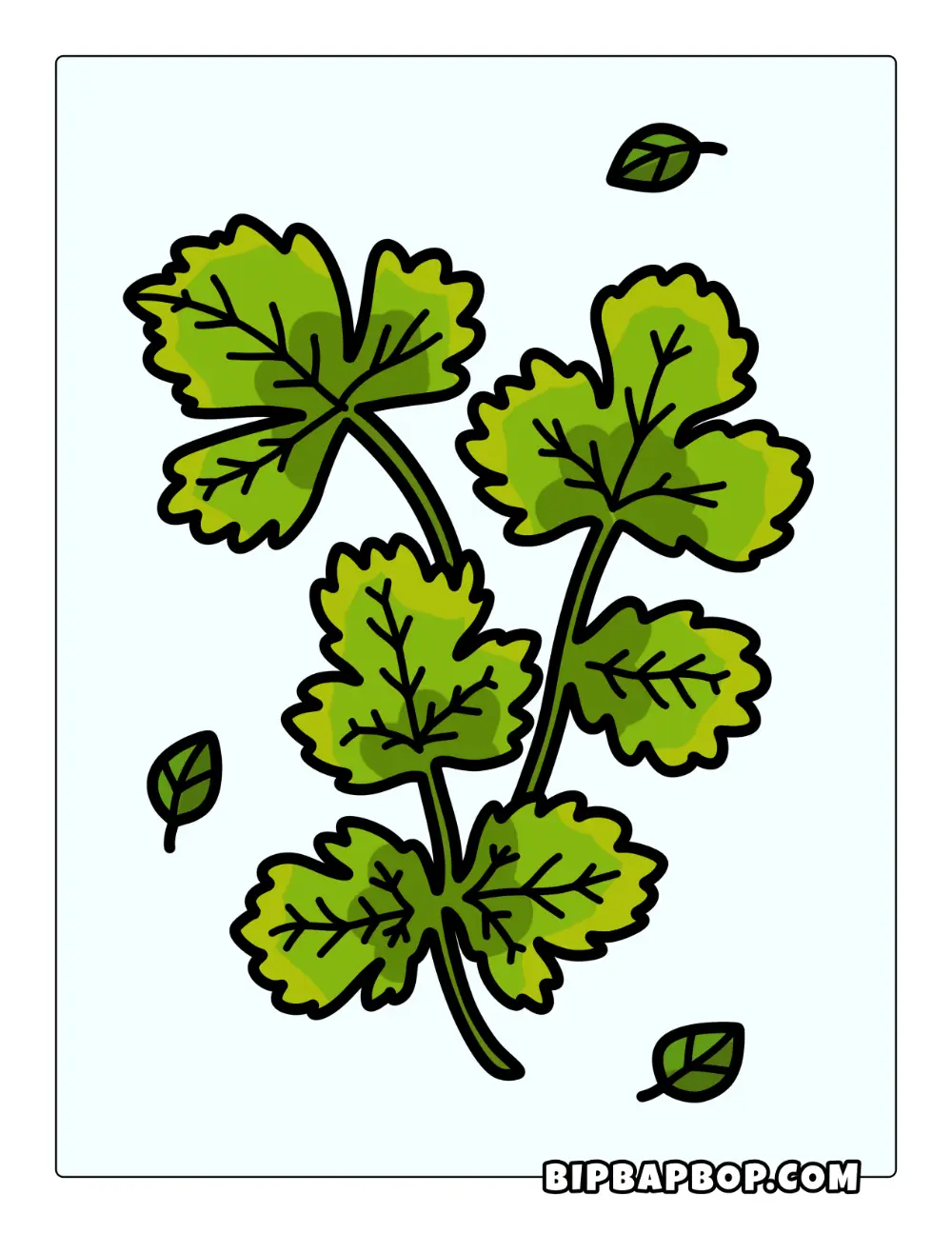 Cilantro Coloring Page