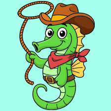 Cowboy Seahorse Printable