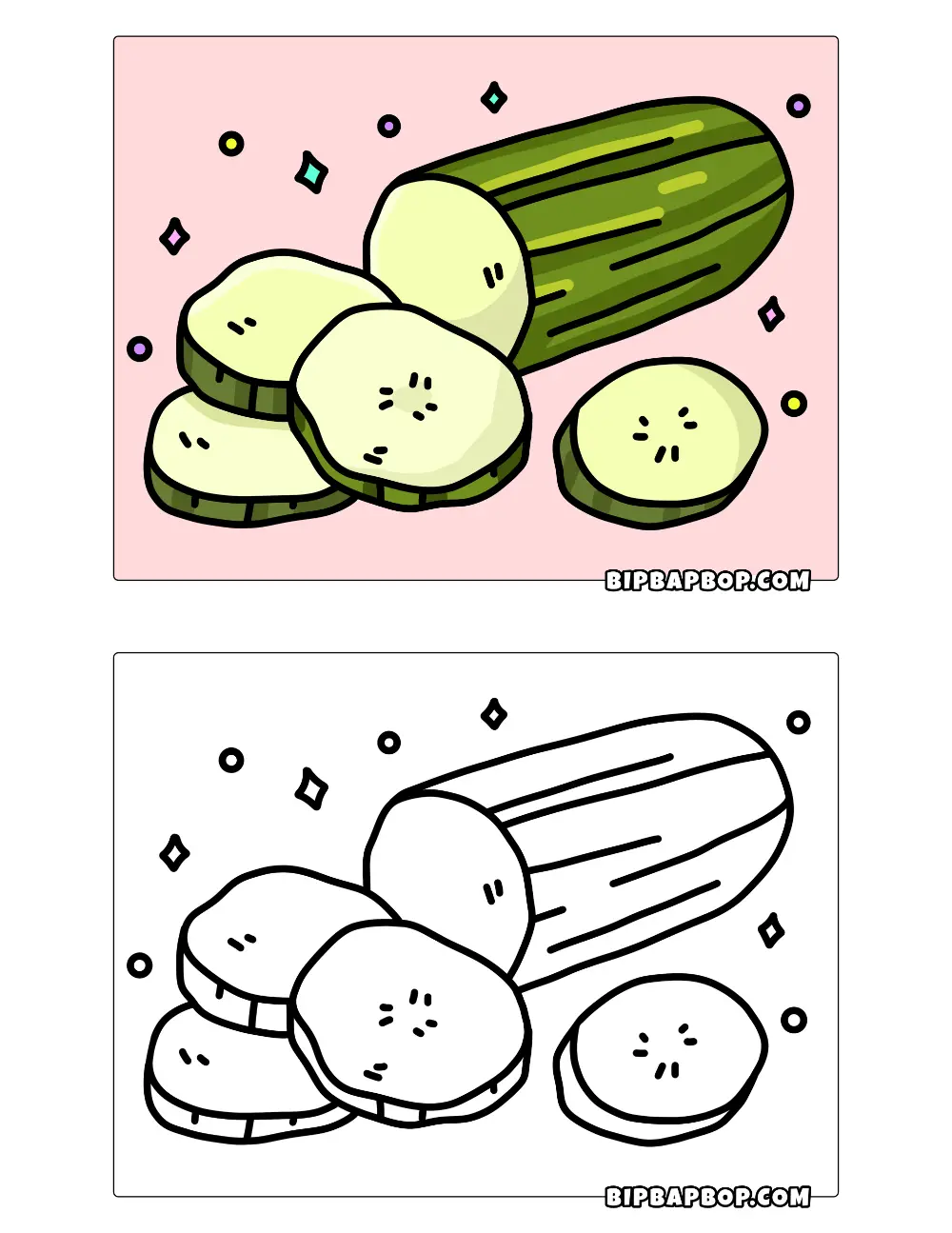 Cucumber Coloring Page