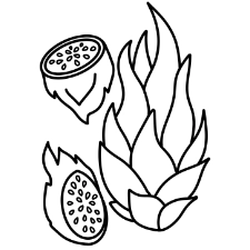 Dragon Fruit Coloring Page