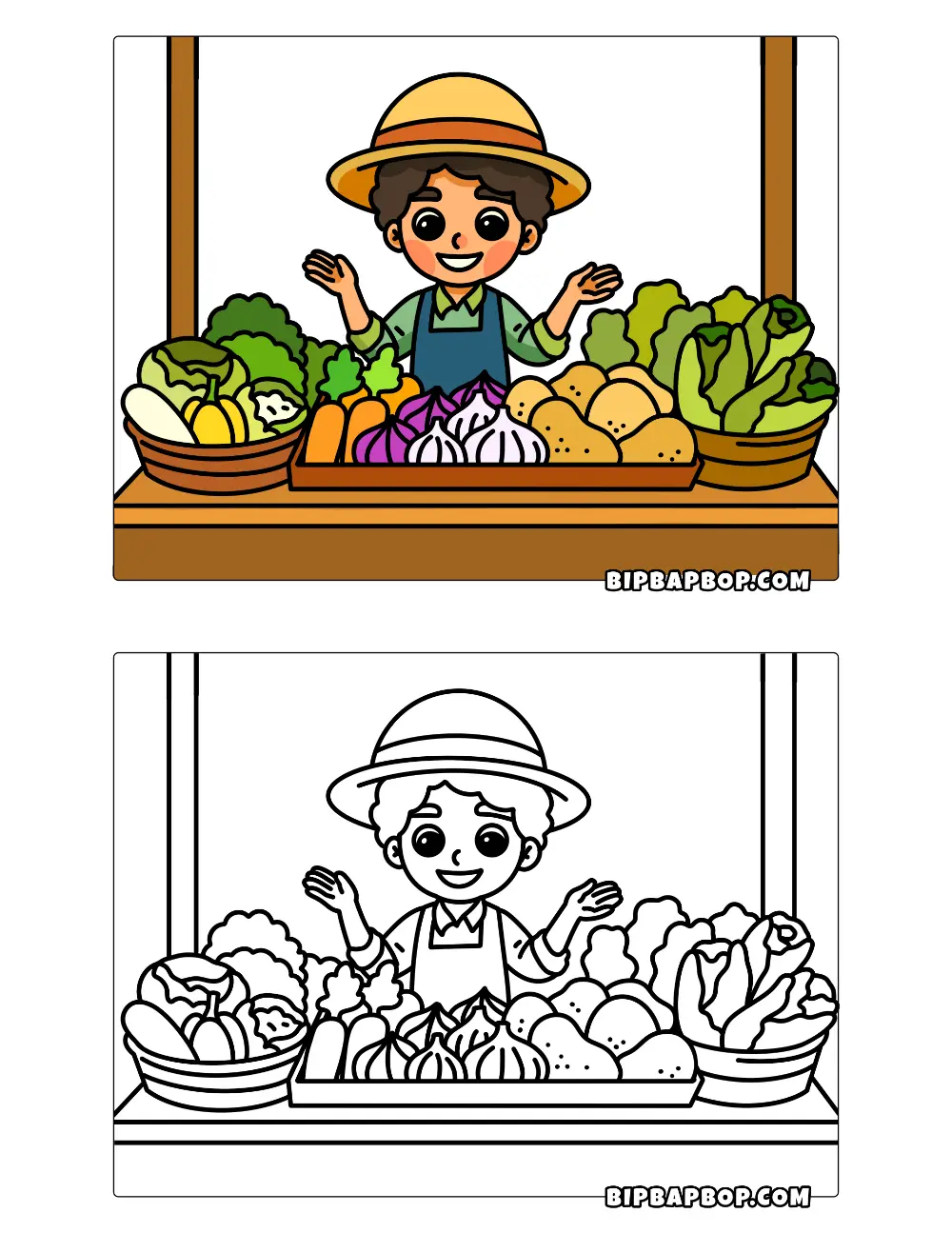 Farmer Coloring Page