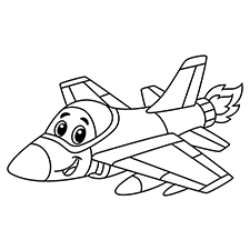 Fighter Jet Coloring Page