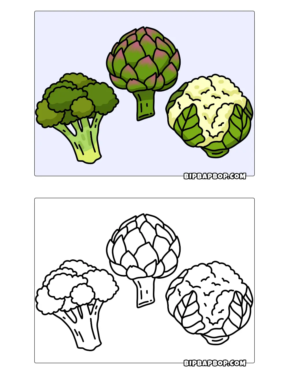 Flower Vegetables Coloring Page