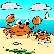 Happy Crabs Printable