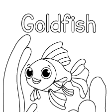 Happy Goldfish Coloring Page