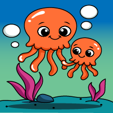 Happy Jellyfish Printable