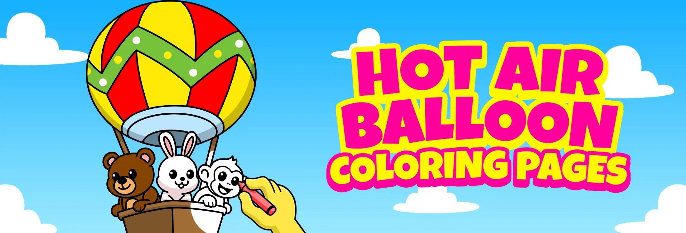 Hot Air Balloon Coloring Pages