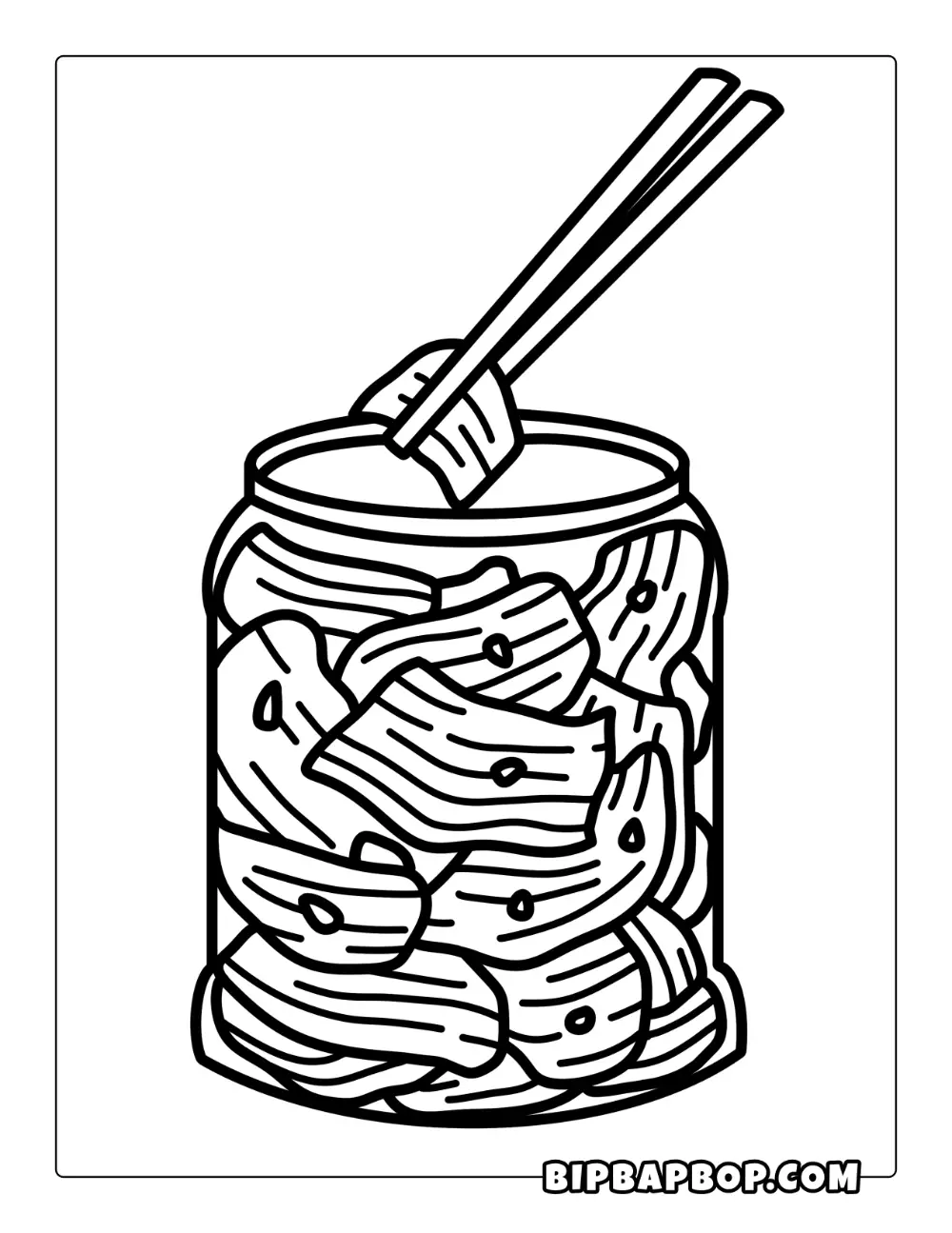 Kimchi Coloring Page