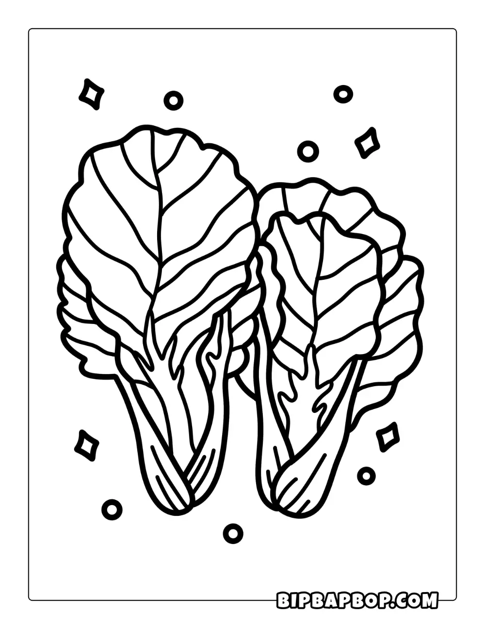 Lettuce Coloring Page