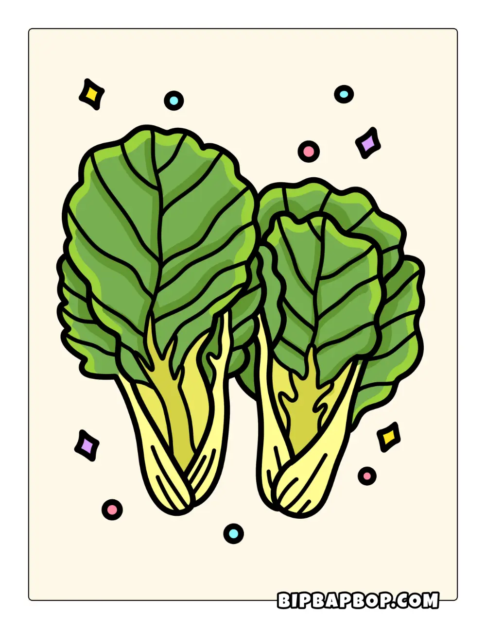 Lettuce Coloring Page