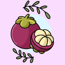 Mangosteen Coloring Page