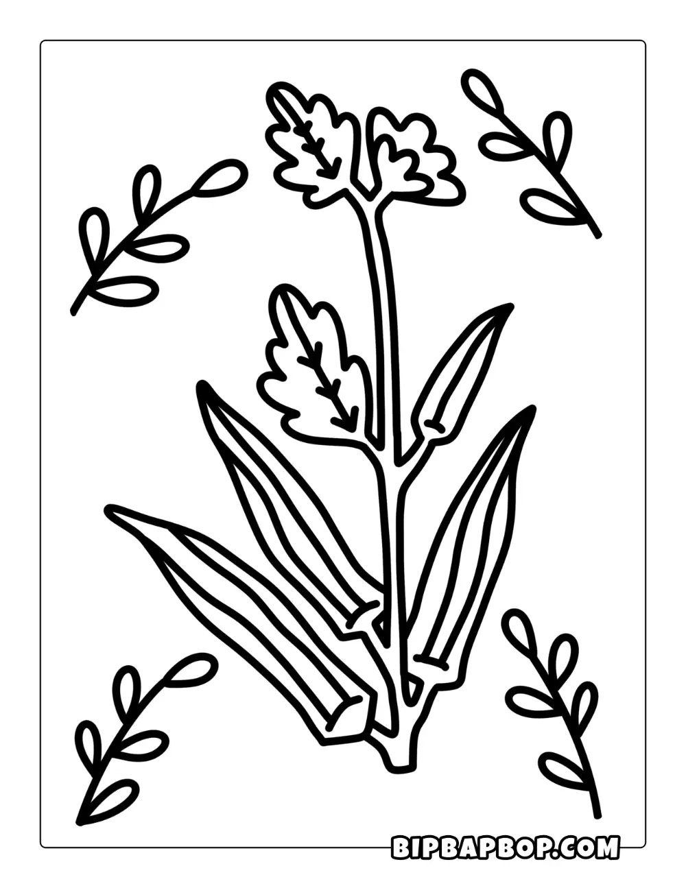 Okra Coloring Page