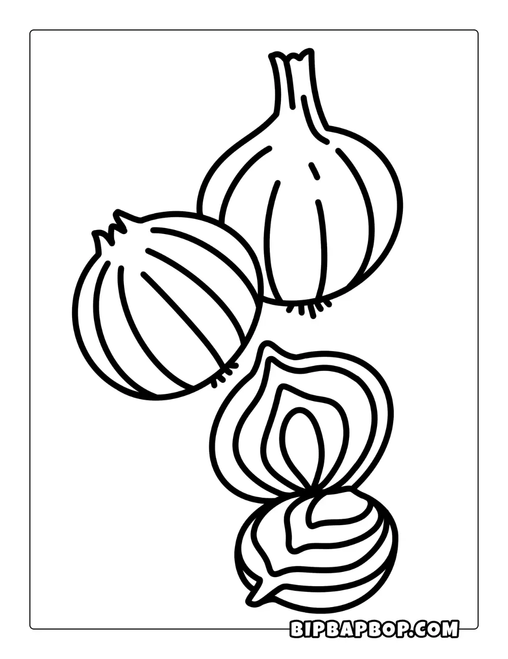 Onion Coloring Page