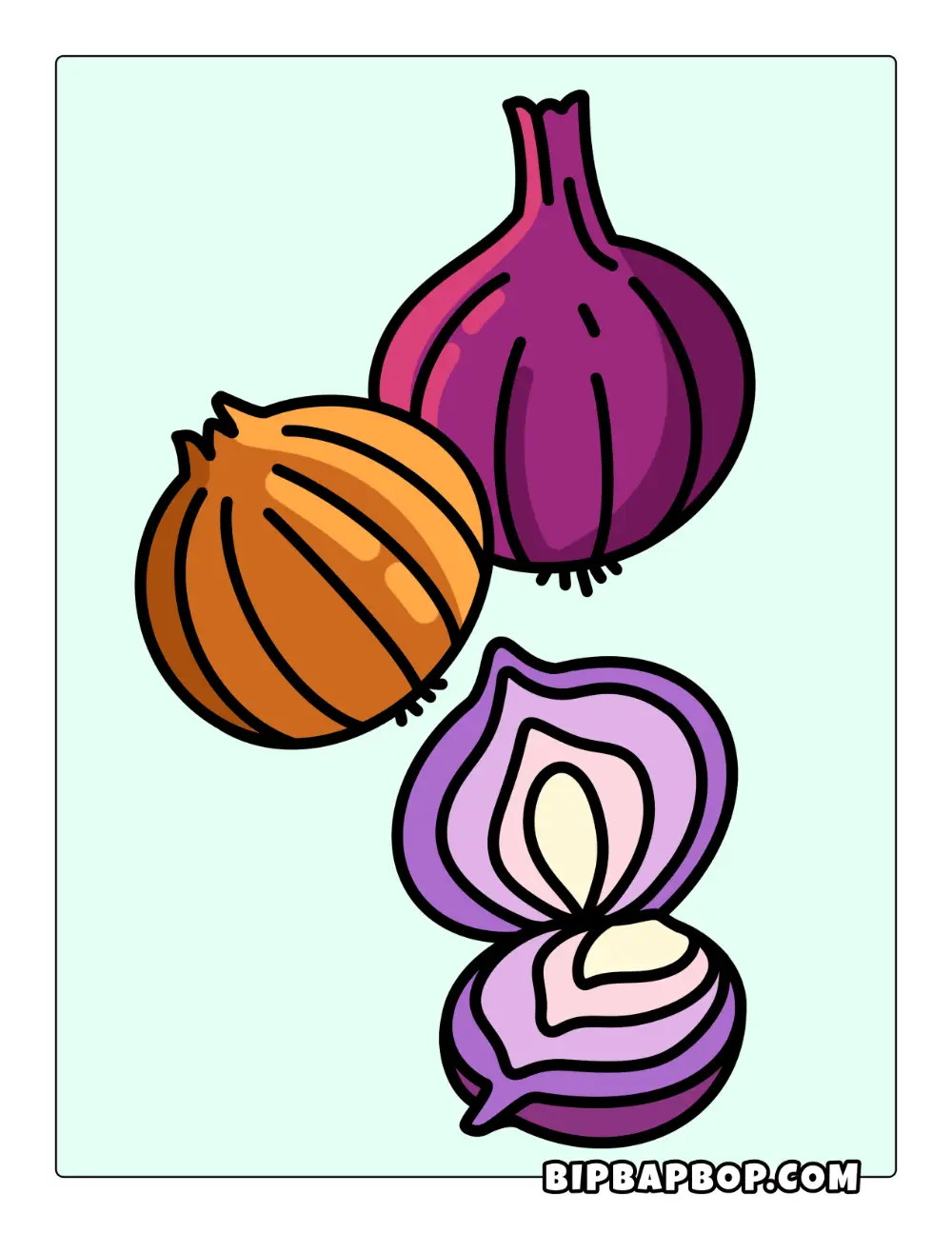 Onion Coloring Page