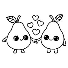 Pair Of Pears Coloring Page