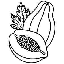 Papaya Coloring Page