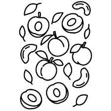 Peaches Galore Coloring Page