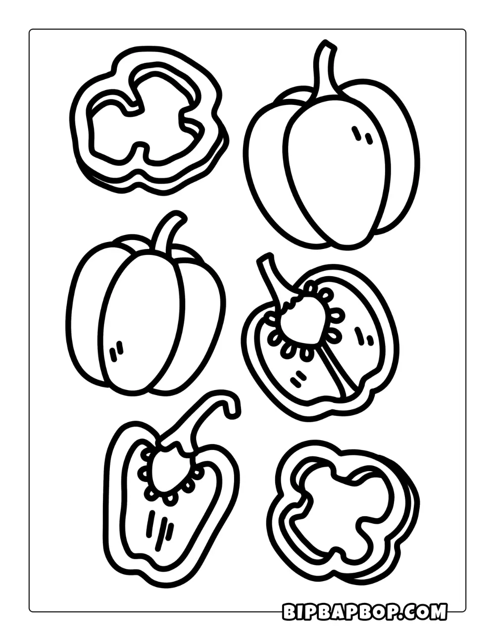 Peppers Coloring Page