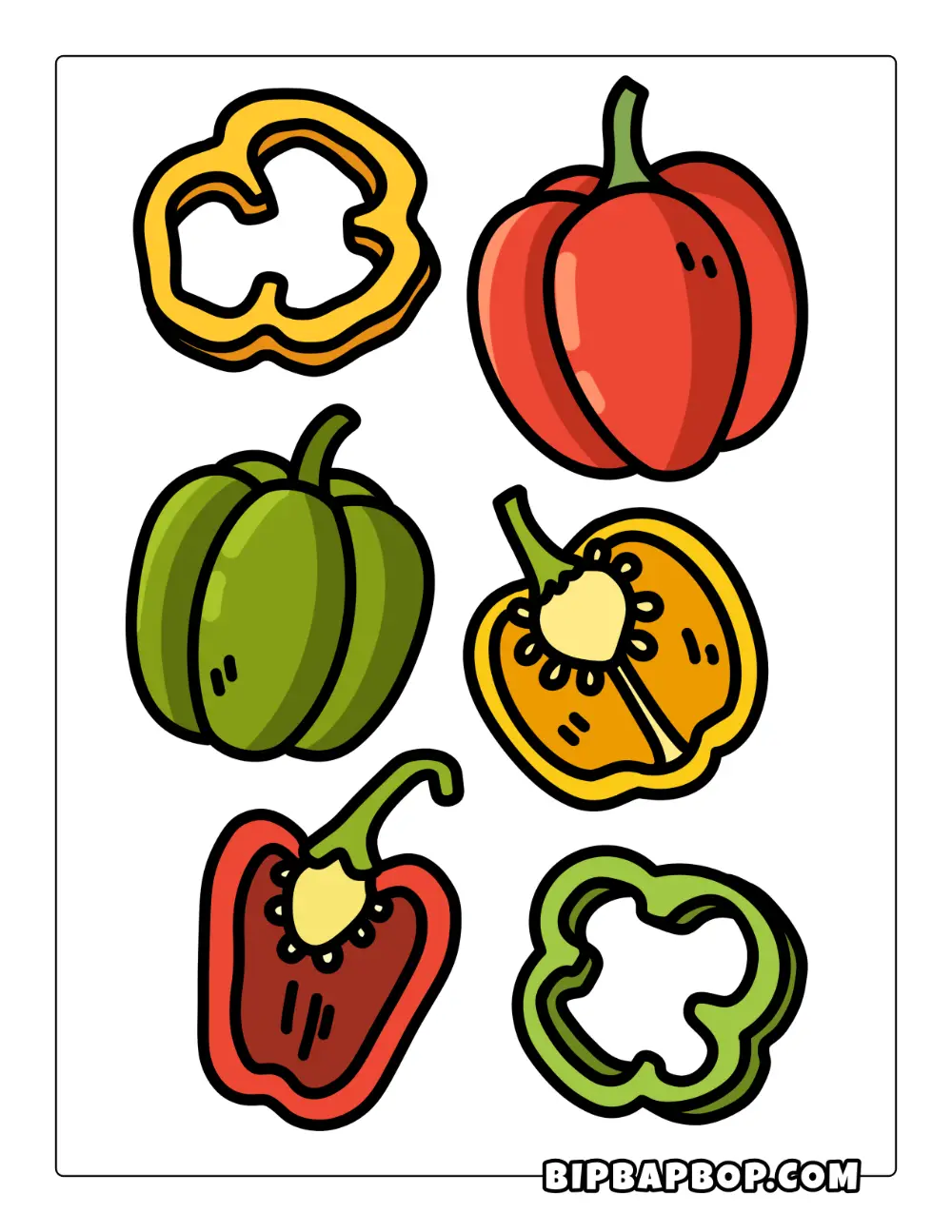 Peppers Coloring Page