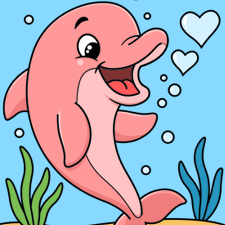 Pink Dolphin Printable