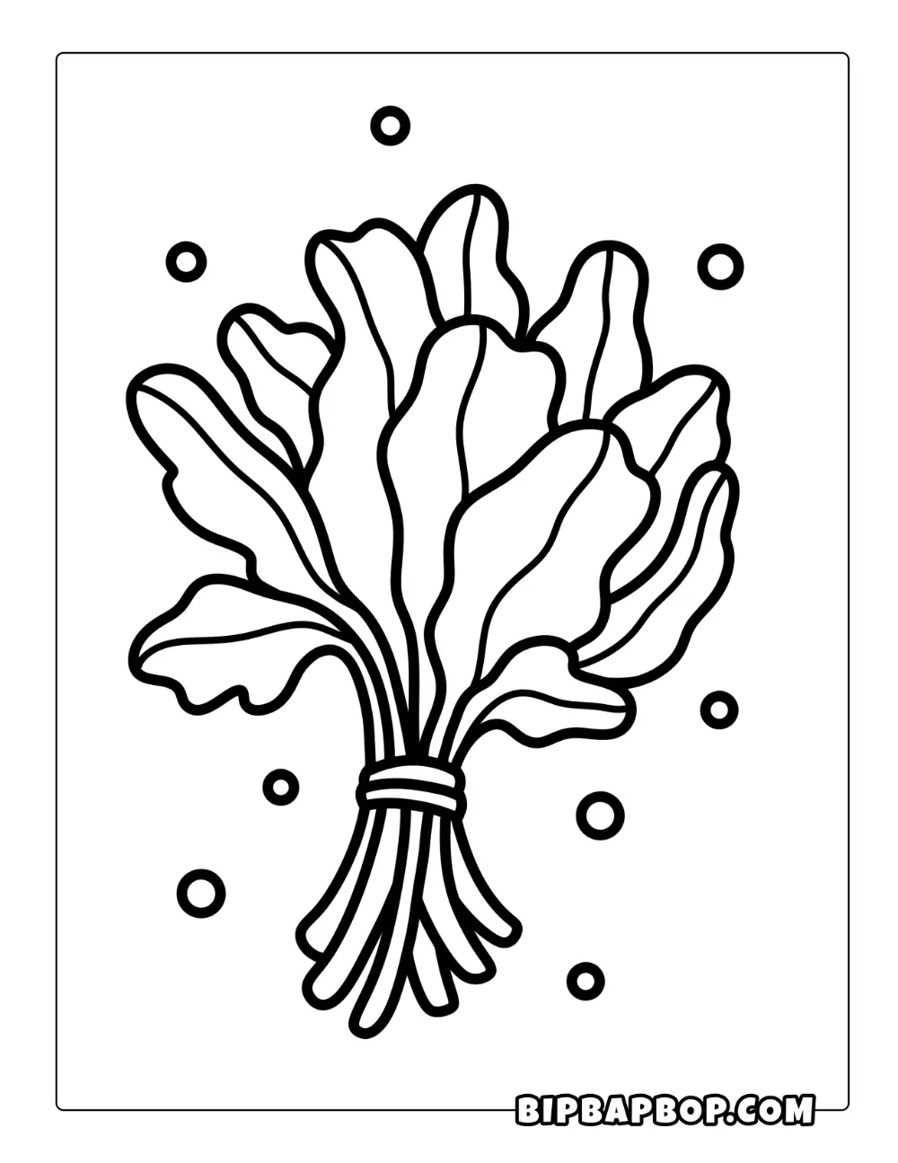 Spinach Coloring Page