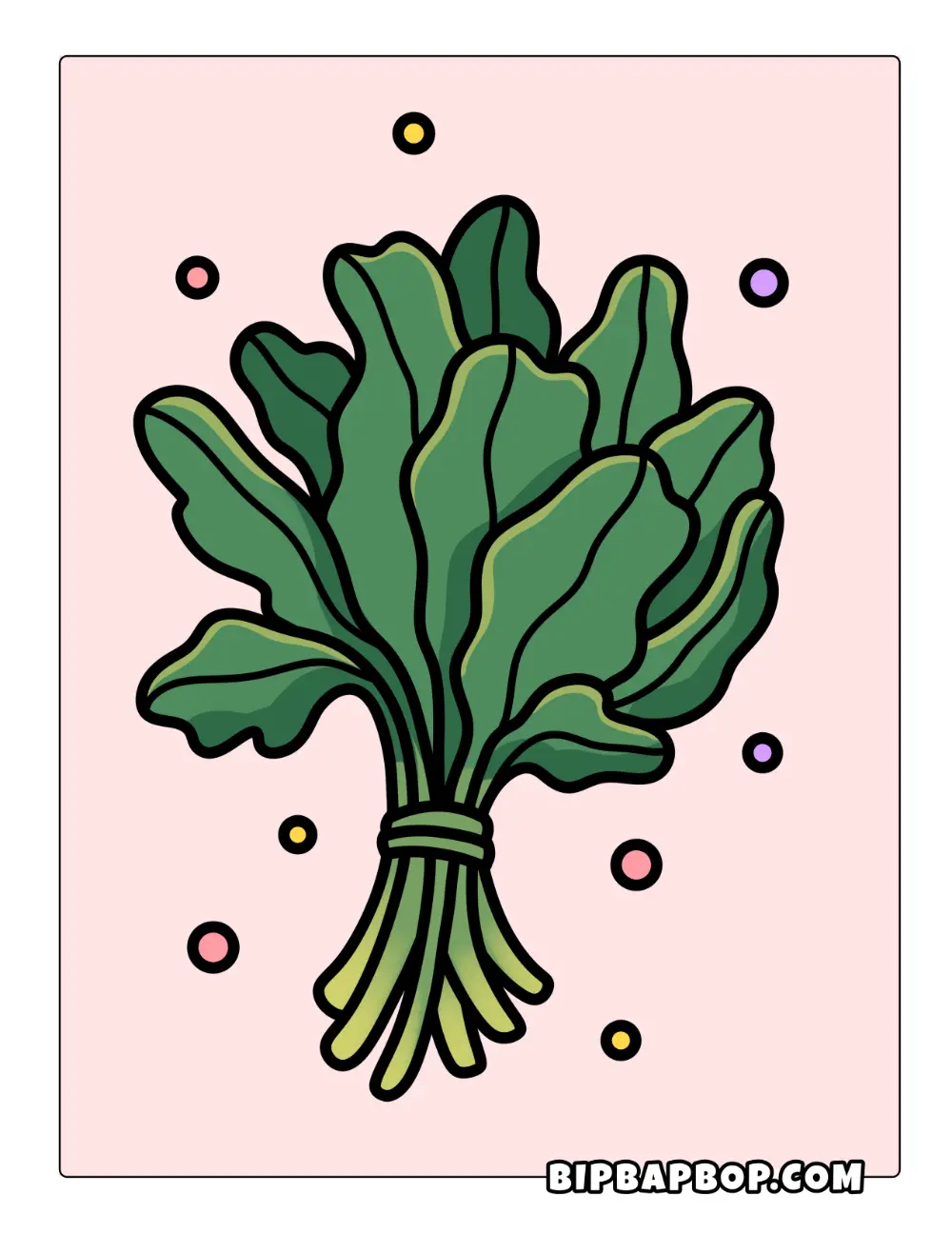 Spinach Coloring Page