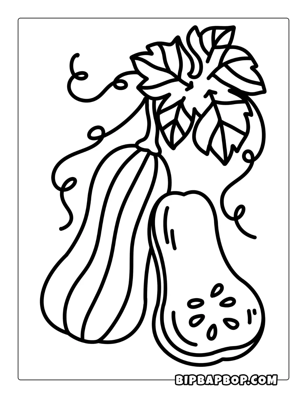 Squash Coloring Page
