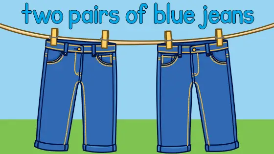 Two Pairs of Blue Jeans Printable