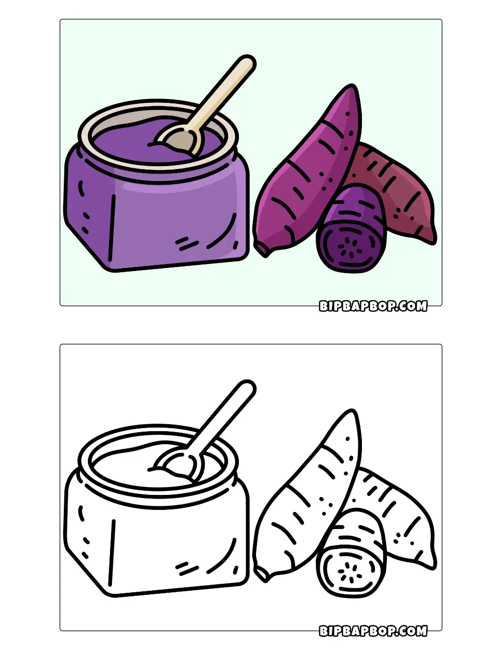 Ube Coloring Page