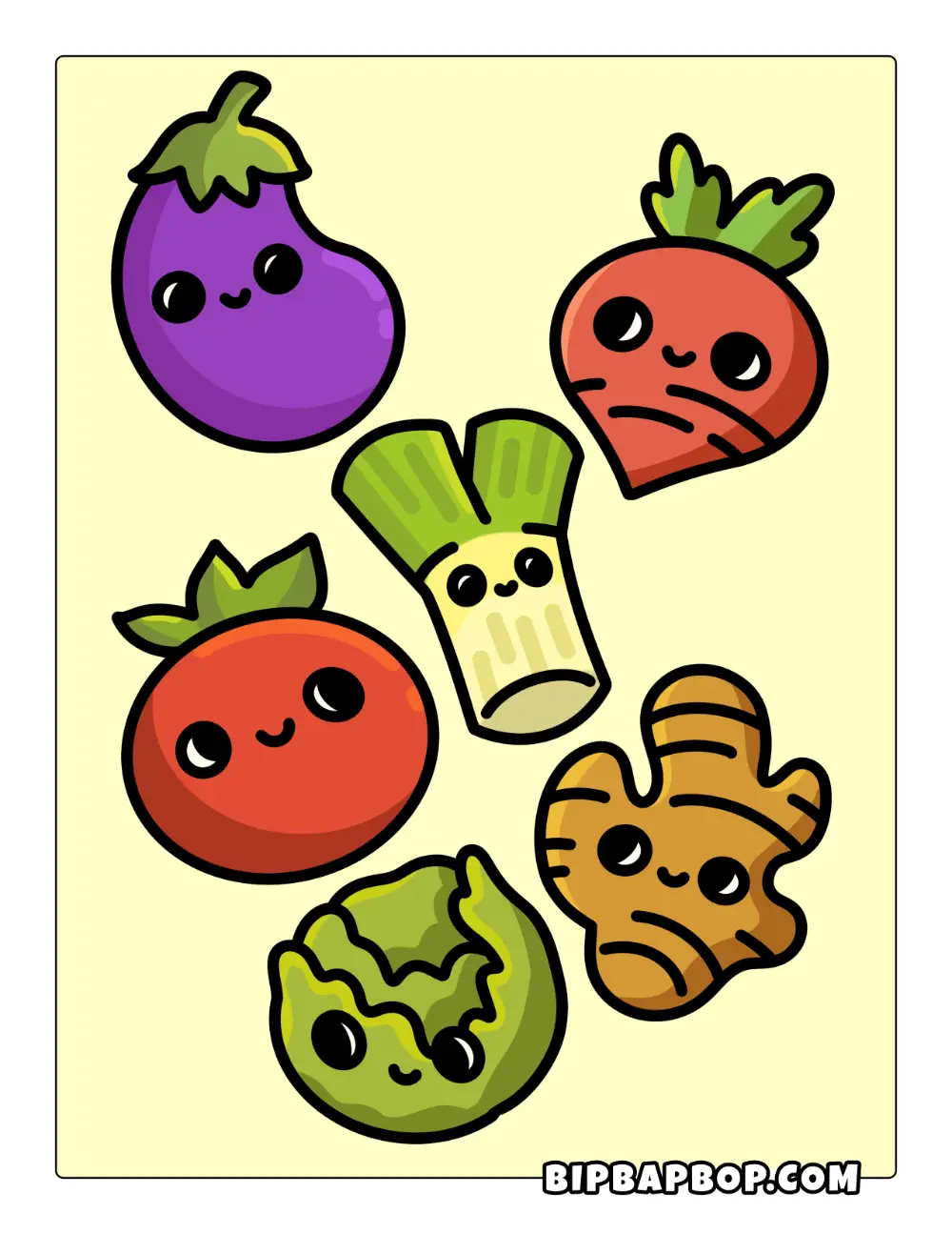 Vegetable Friend Coloring Page