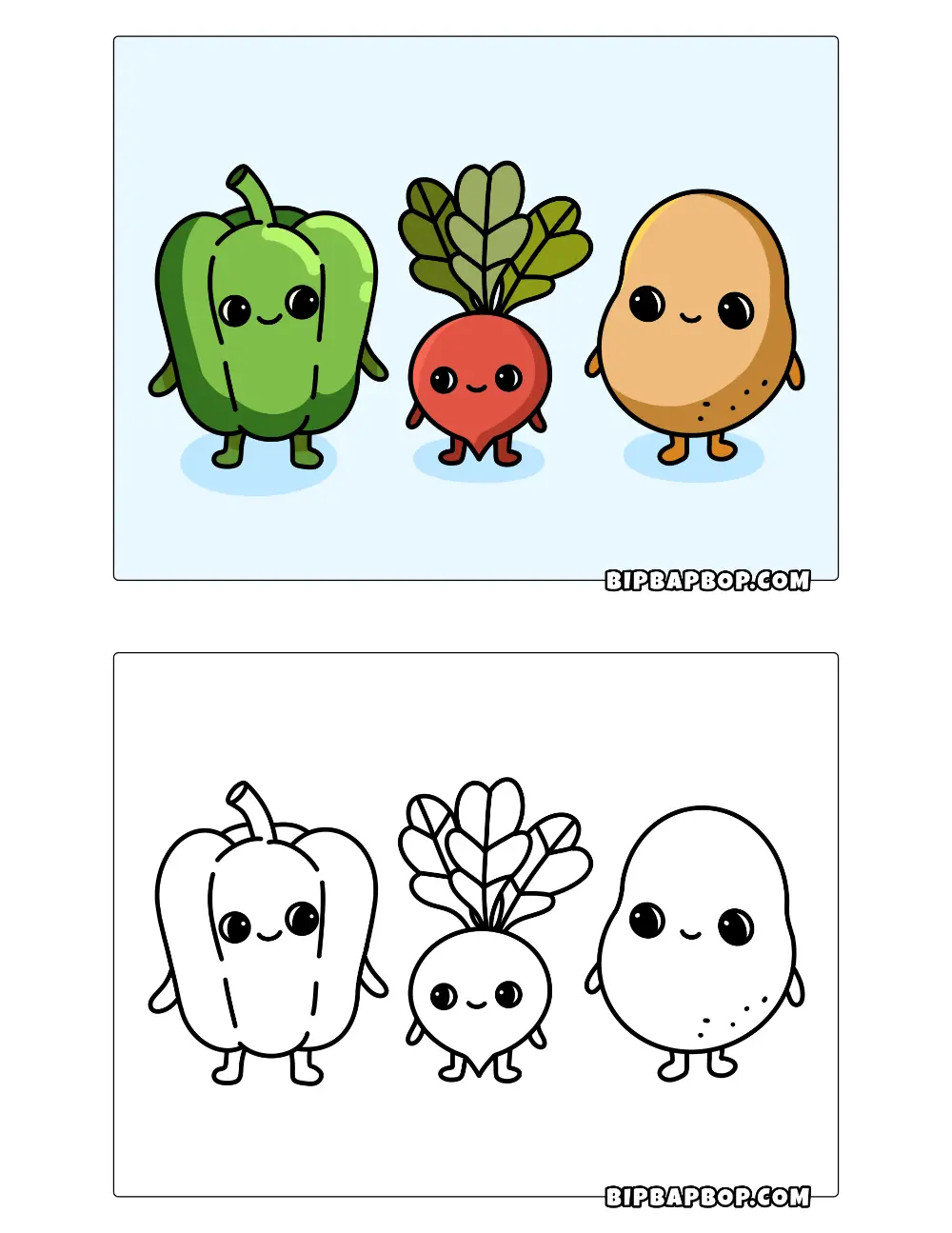 Veggie Hangout Coloring Page