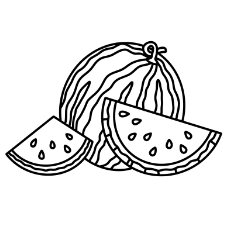 Watermelon Coloring Page