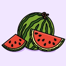 Watermelon Coloring Page