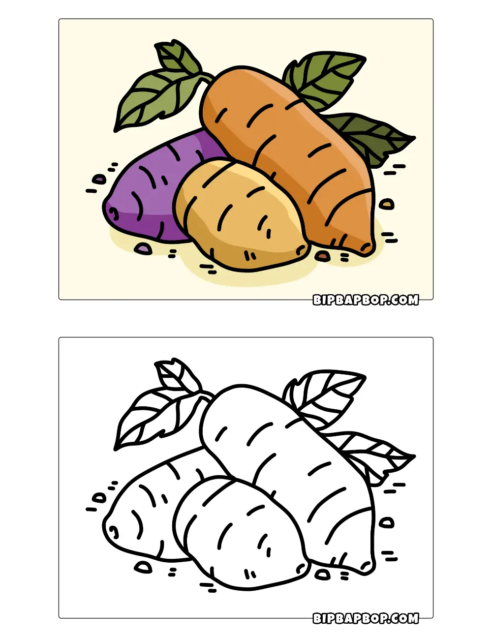 Yams Coloring Page