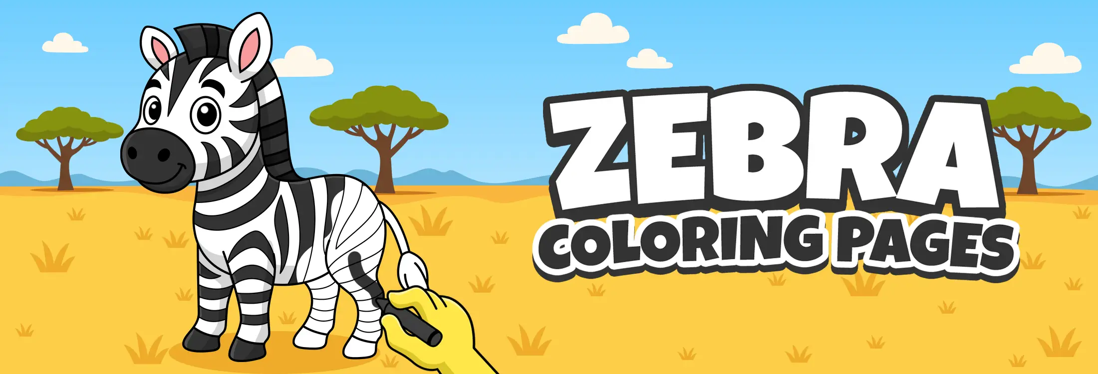 Zebra Coloring Pages